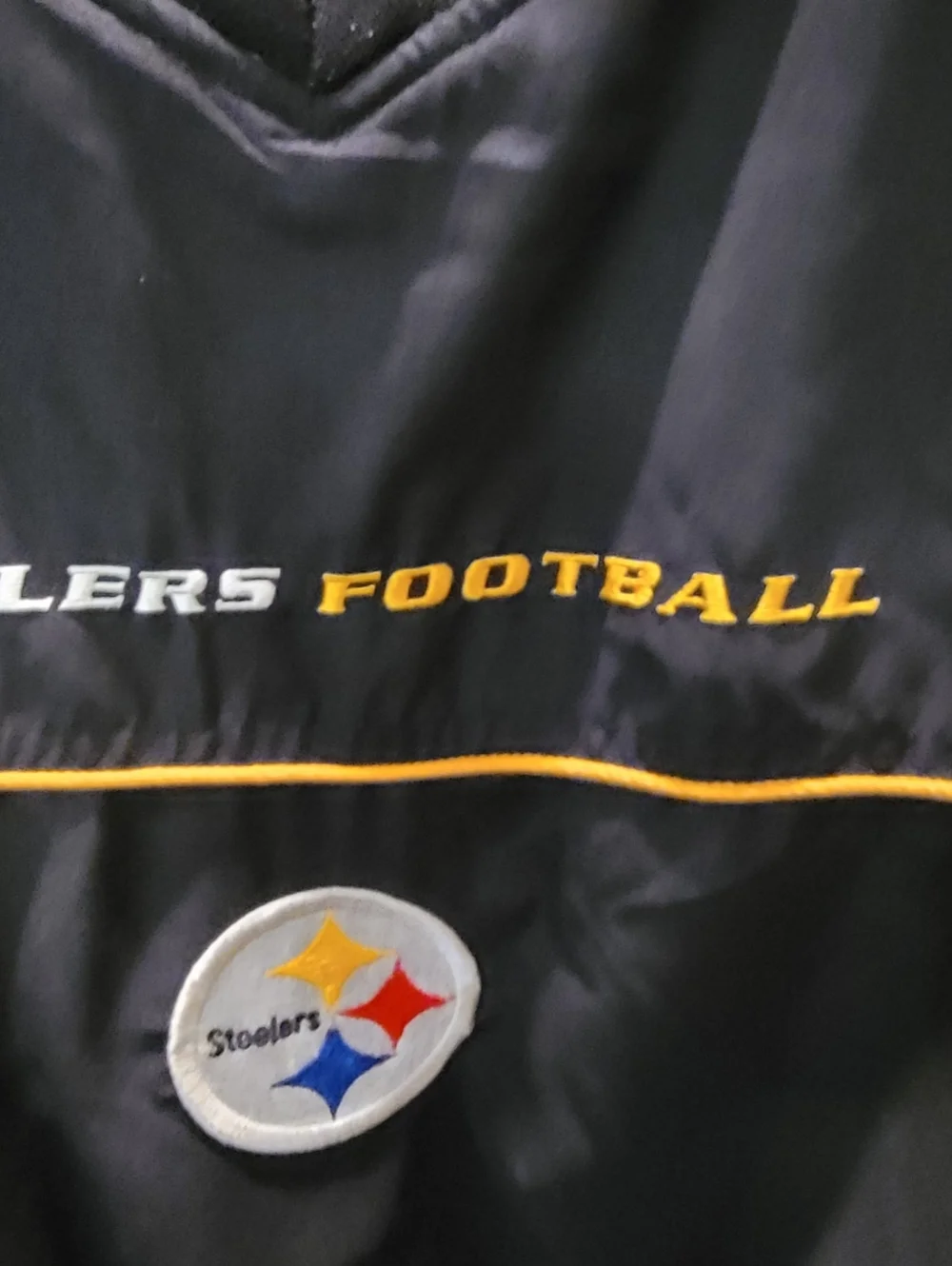 Reebok Pittsburgh Steelers Pullover Windbreaker Jacket XL NFL Team Black & Gold - Picture 3 of 9